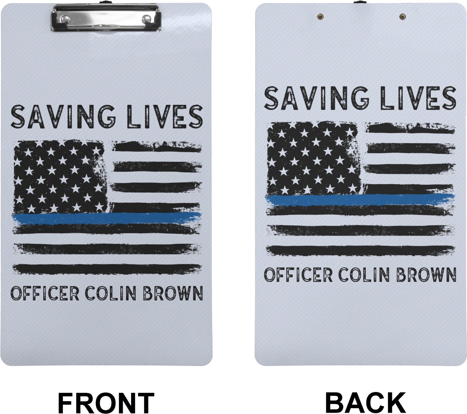 Blue Line Police Clipboard (Personalized) YouCustomizeIt