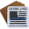 Blue Line Police Coaster Set (Personalized)