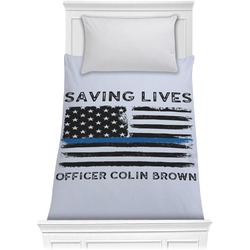 Blue Line Police Comforter - Twin (Personalized)