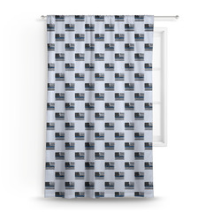 Blue Line Police Curtain (Personalized)