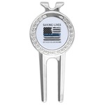 Blue Line Police Golf Divot Tool & Ball Marker (Personalized)