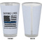 Blue Line Police Pint Glass - Full Color - Front & Back Views