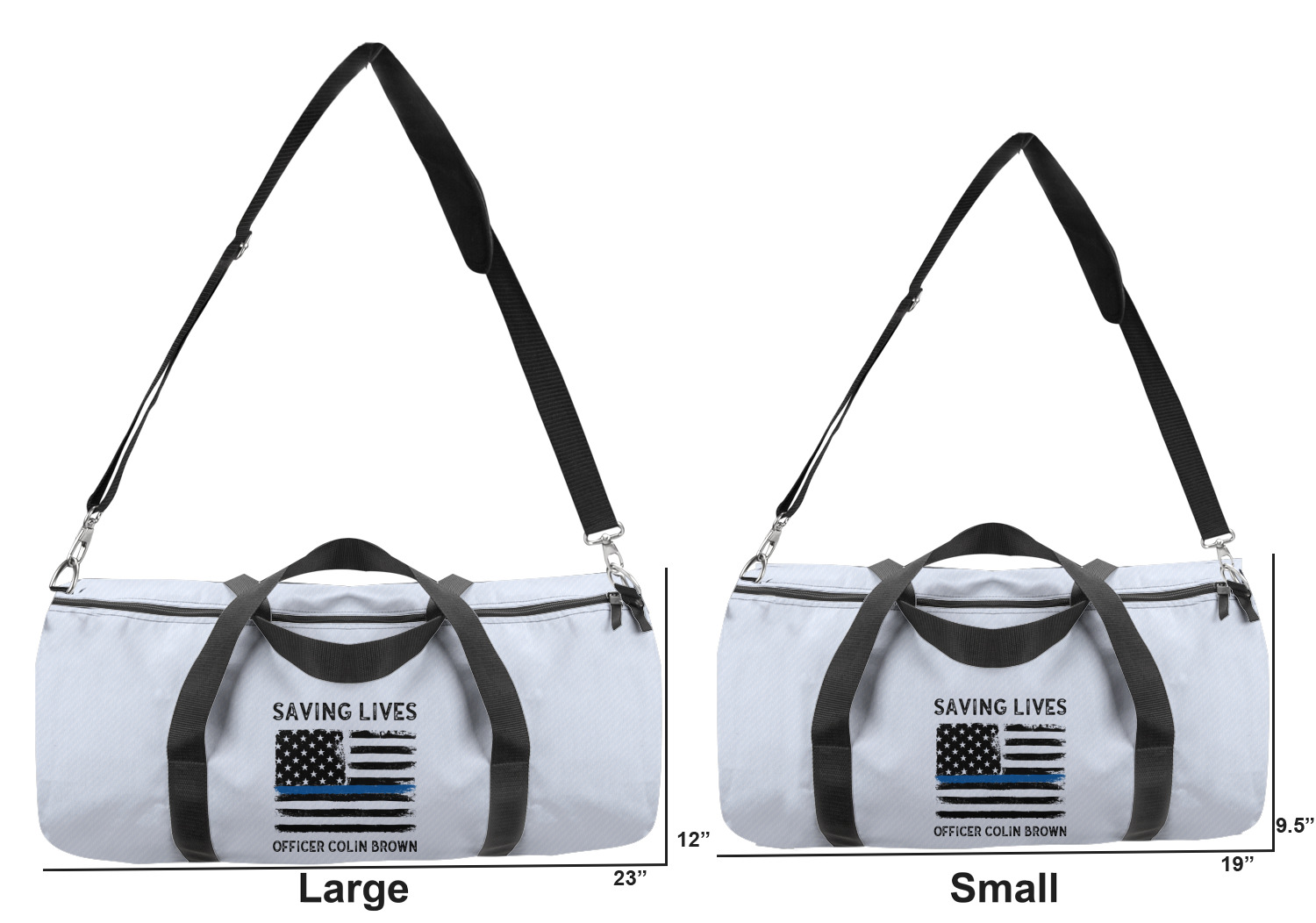 Blue Line Police Duffel Bag (Personalized) YouCustomizeIt