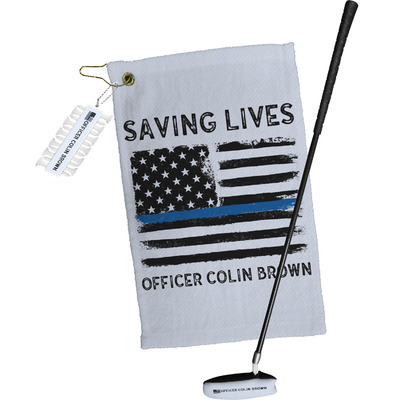 Blue Line Police Golf Towel Gift Set (Personalized)