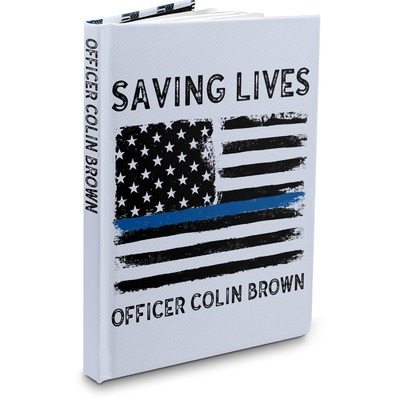Blue Line Police Hardbound Journal (Personalized)