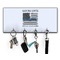 Blue Line Police Key Hanger w/ 4 Hooks & Keys
