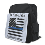 Blue Line Police Preschool Backpack (Personalized)