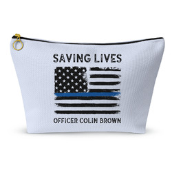 Blue Line Police Makeup Bag - Large - 12.5"x7" (Personalized)