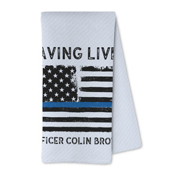 Blue Line Police Kitchen Towel - Microfiber (Personalized)