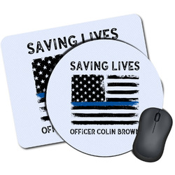 Blue Line Police Mouse Pad (Personalized)