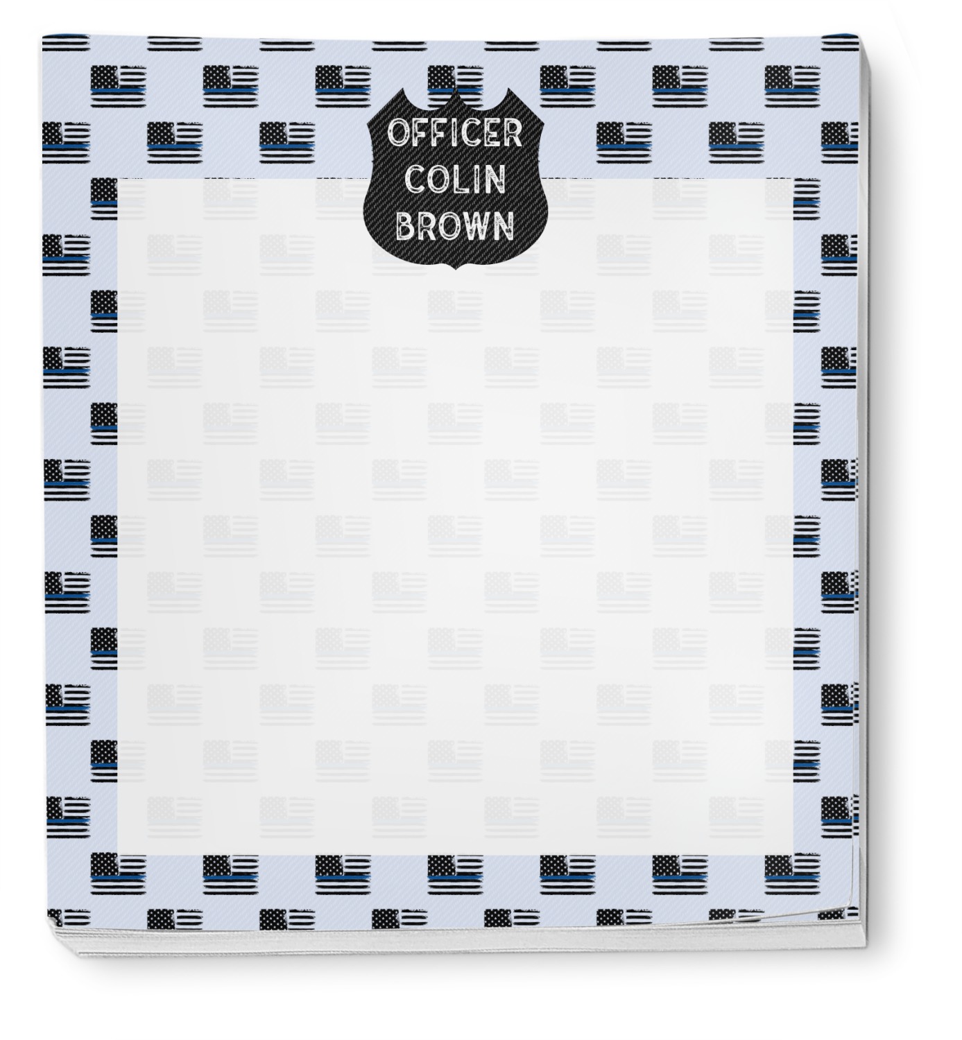 Blue Line Police Notepad (Personalized) YouCustomizeIt