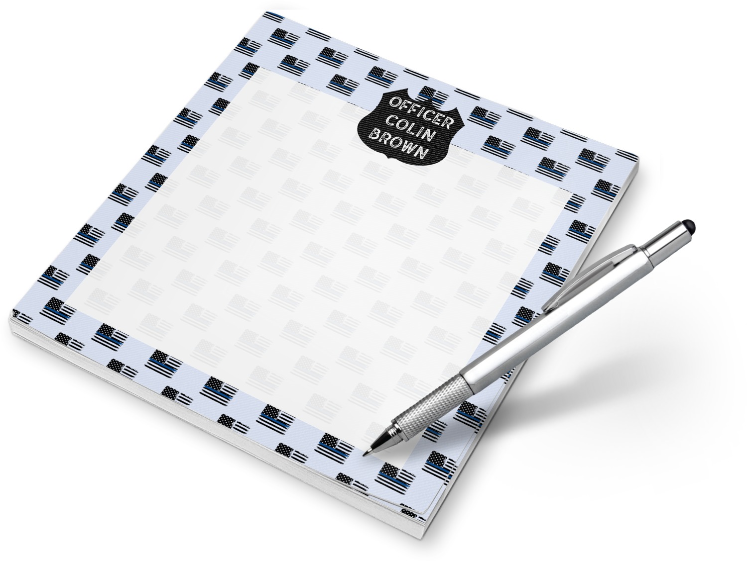 Blue Line Police Notepad (Personalized) YouCustomizeIt