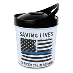 Blue Line Police Plastic Ice Bucket (Personalized)