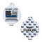 Blue Line Police Round Pet Tag - Front & Back