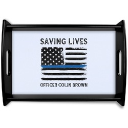 Blue Line Police Wooden Trays (Personalized)
