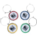 Blue Line Police Wine Charms (Set of 4) (Personalized)