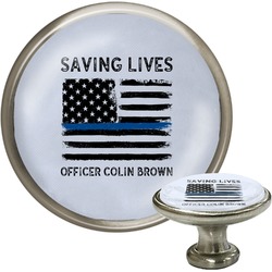 Blue Line Police Cabinet Knob (Personalized)