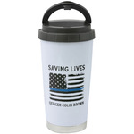 Blue Line Police Stainless Steel Coffee Tumbler (Personalized)