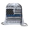 Blue Line Police Drawstring Backpack (Personalized)