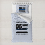 Blue Line Police Toddler Bedding w/ Name or Text
