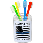 Blue Line Police Toothbrush Holder (Personalized)