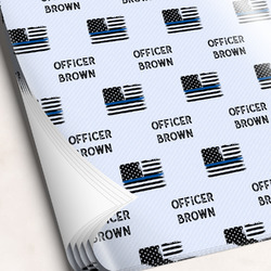 Blue Line Police Wrapping Paper Sheets (Personalized)