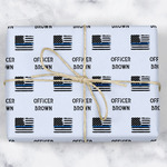 Blue Line Police Wrapping Paper (Personalized)