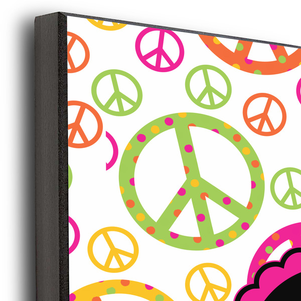 Peace Sign 11x14 Wood Print - Closeup
