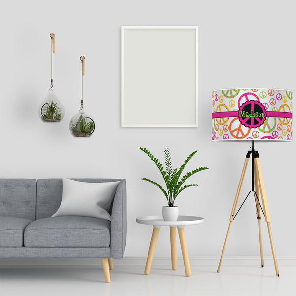 Peace Sign 12" Drum Lampshade - LIFESTYLE