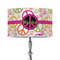 Peace Sign 12" Drum Lampshade - ON STAND (Poly Film)