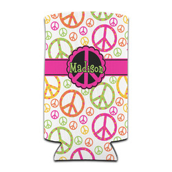 Peace Sign Can Cooler (tall 12 oz) (Personalized)