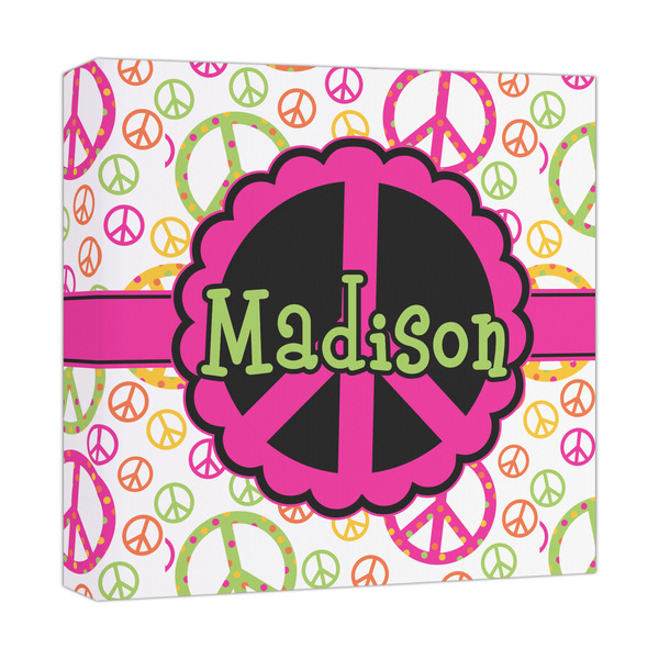 Custom Peace Sign Canvas Print - 12x12 (Personalized)