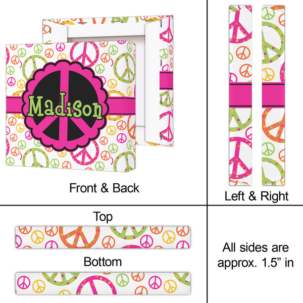 Peace Sign 12x12 - Canvas Print - Approval