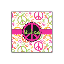 Peace Sign Wood Print - 12x12 (Personalized)