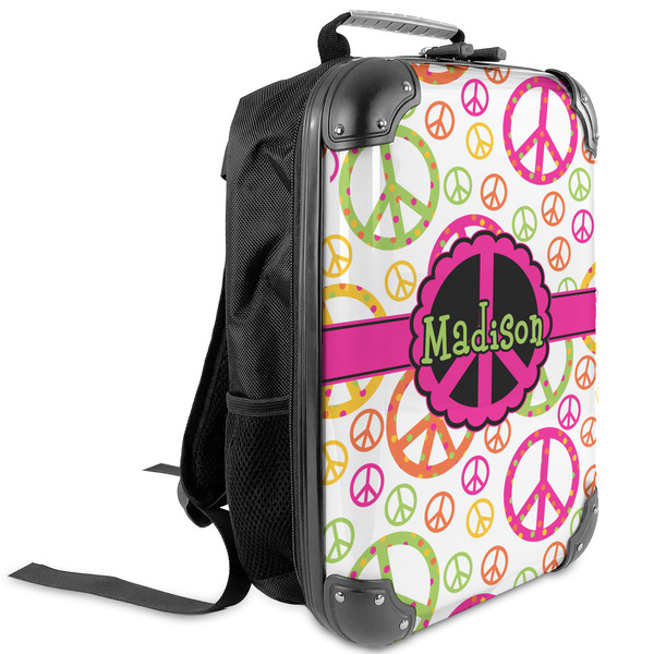 Custom Peace Sign Kids Hard Shell Backpack (Personalized)