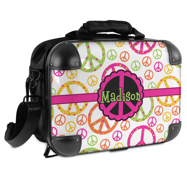 Custom Peace Sign Hard Shell Briefcase (Personalized)