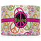 Peace Sign 16" Drum Lampshade - FRONT (Fabric)