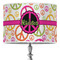 Peace Sign 16" Drum Lampshade - ON STAND (Poly Film)