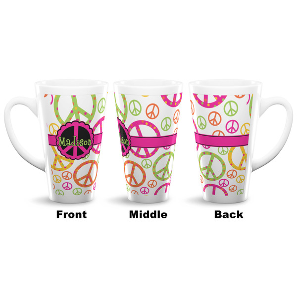 Peace Sign 16 Oz Latte Mug - Approval