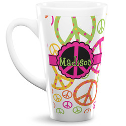 Peace Sign 16 Oz Latte Mug (Personalized)