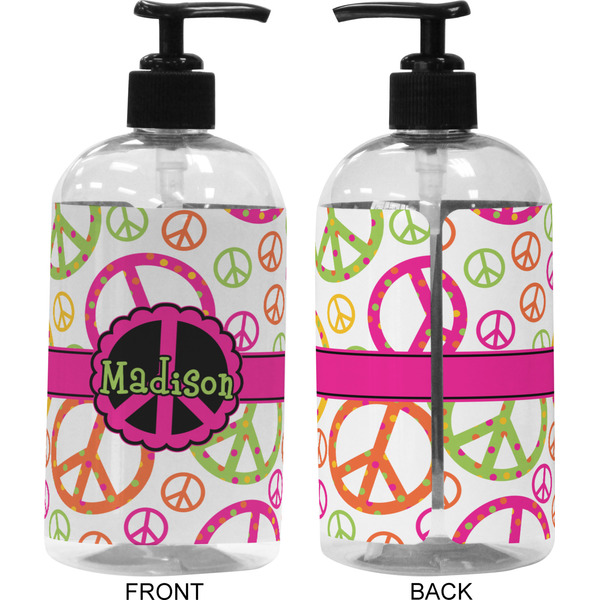 Peace Sign 16 oz Plastic Liquid Dispenser (Approval)