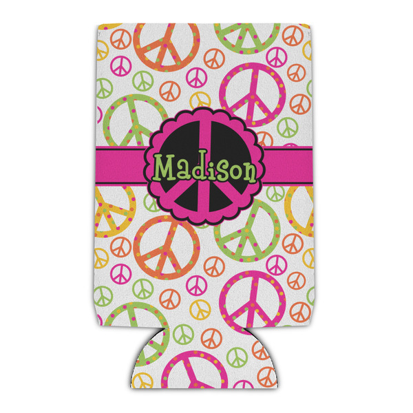 Custom Peace Sign Can Cooler (16 oz) (Personalized)