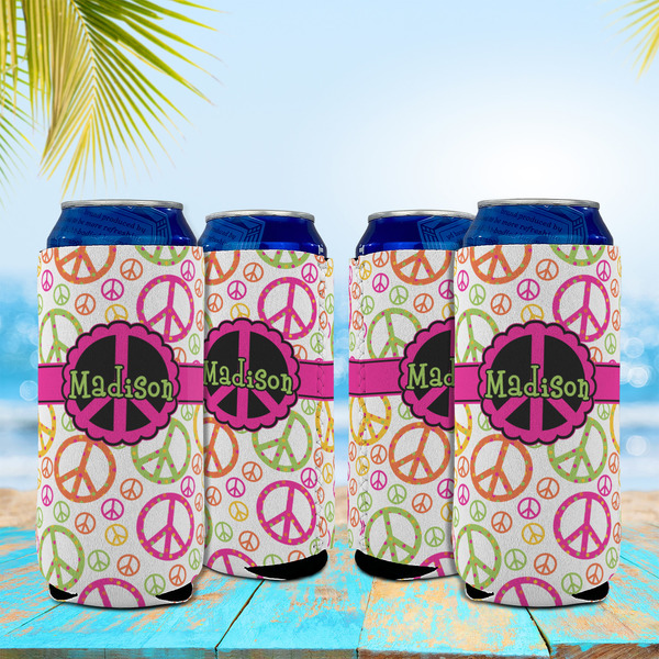 Peace Sign 16oz Can Sleeve - Set of 4 - LIFESTYLE