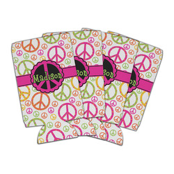 Peace Sign Can Cooler (16 oz) - Set of 4 (Personalized)