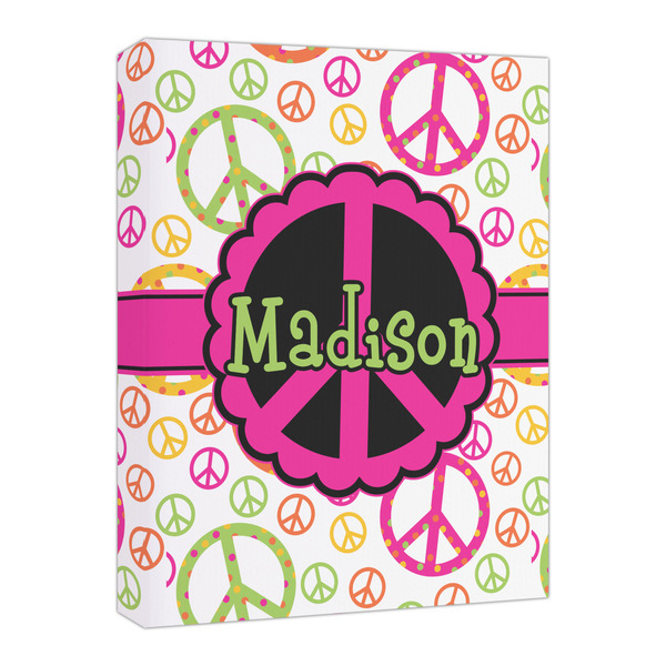 Custom Peace Sign Canvas Print - 16x20 (Personalized)