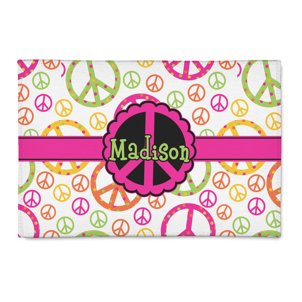 Custom Peace Sign 2' x 3' Indoor Area Rug (Personalized)