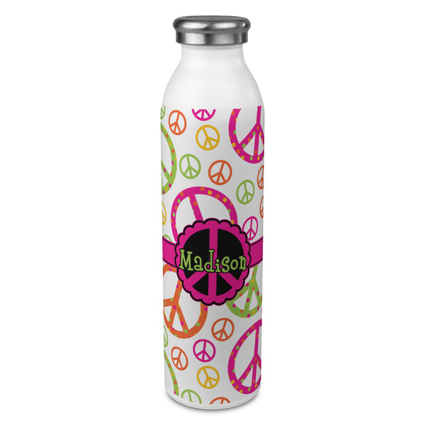 Custom Peace Sign 20oz Stainless Steel Water Bottle - Full Print (Personalized)