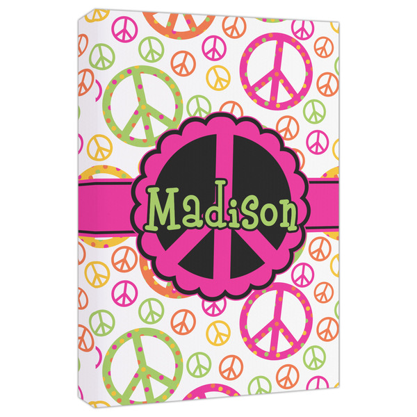 Custom Peace Sign Canvas Print - 20x30 (Personalized)