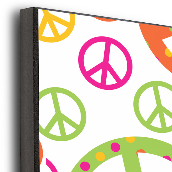Peace Sign 20x30 Wood Print - Closeup