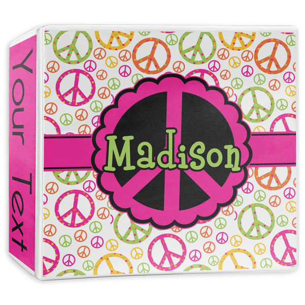 Custom Peace Sign 3-Ring Binder - 3 inch (Personalized)